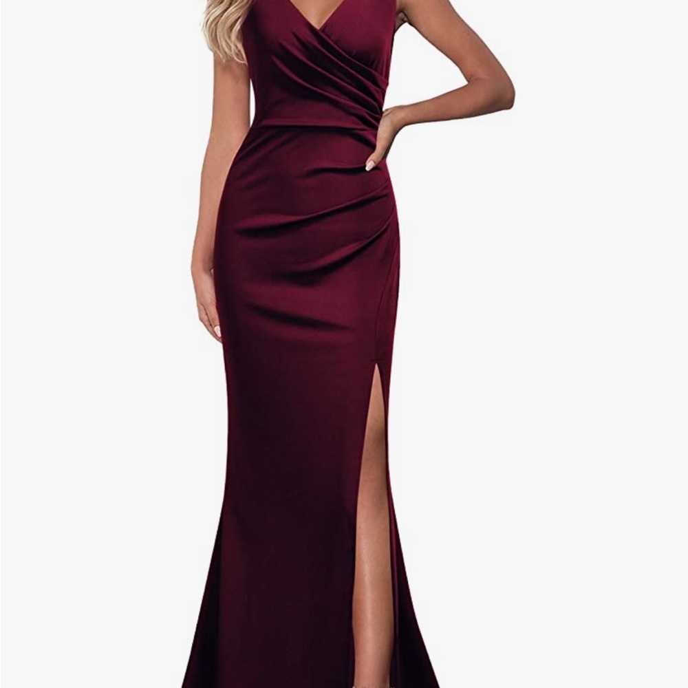 Maroon floor length dress